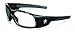 MCR Safety SR110 Swagger Brash Look Polycarbonate Dual Lens Glasses with Polished Black Frame and Clear Lens