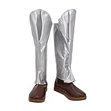 AwwwCos Game FAIRY TAIL Rogue Cheney Cosplay Boots Fashion PU Leather Silver Shoes for Women Men Costumes (Men US 8)