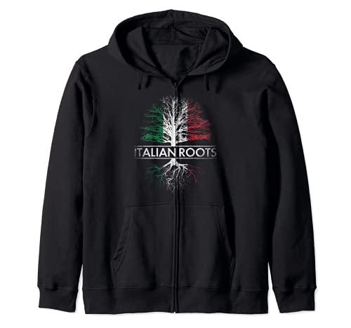 Italian Italy Flag Pride Country Home Family Roots Tree Gift Sweat à Capuche