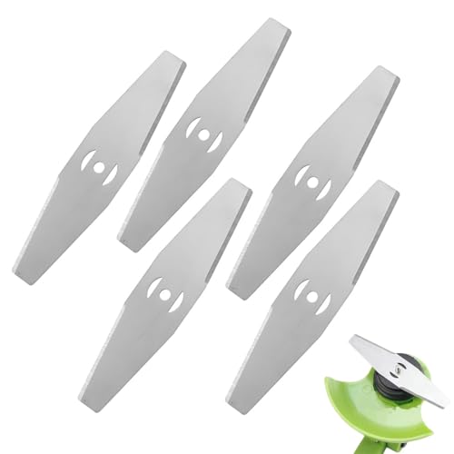 Glomora 5 Piezas Cuchilla De Cortacésped, Cuchillas De Repuesto, Cuchillas de Metal, para Desmalezadoras Cuchillas De Desbrozadora De Acero Duradero para Cortadoras De Césped Eléctricas