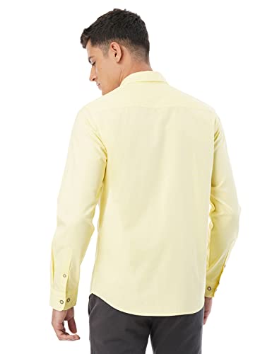 Image of FYLTR Men's Solid Casual Non Iron Regular Fit Shirt with Spread Collar & Full Sleeves