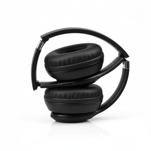Image of NakshSales Wireless Bluetooth Headphones with Deep Bass Stereo Sound, Foldable Over-Ear Design, Soft Cushioned Earpads & Built-in Mic for Music, Online Classes & Travel, Calls