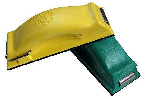 Time Shaver Tools Preppin' Weapon Ergonomic Sanding Block, for Wet and Dry Sanding! Easy to Load, Plain Paper Sander! Green And Yellow (2 Pack)