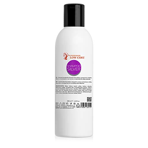 PLC PELUQUERIAS LOW COST Champú Silver 200 ml Champú profesional sin sales duras diseñado Cover