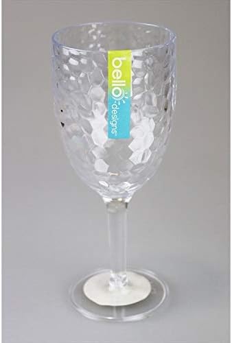 Bello Dimple Plastic Picnic Party Wine Glass Goblet Goblets