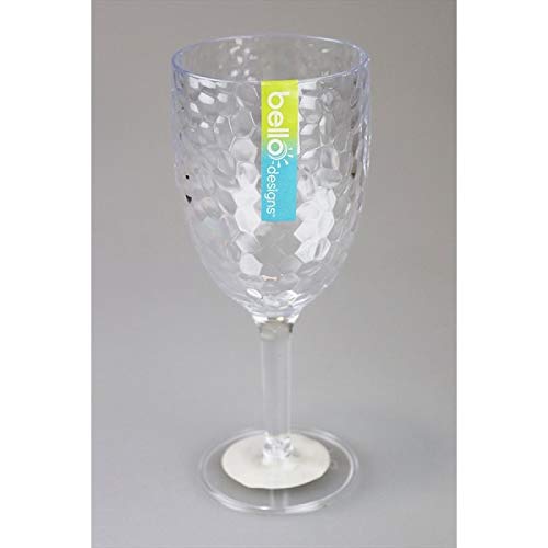 Bello Dimple Plastic Picnic Party Wine Glass Goblet Goblets
