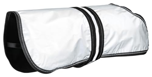 Knuffelwuff Hundemantel komplett reflektierend 35cm - Warmer Mantel mit Klettverschluss für kleine, mittelgroße und große Hunde - Wasserabweisend, Windabweisend - Sicherheitsweste mit Geschirrloch