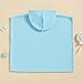 woshilaocai Toddler Swim Coverup Boy Girl Terry Cloth Hooded Poncho Kid Swimsuit Cover Up for Beach, Pool, Surf (5-6T,Blue)