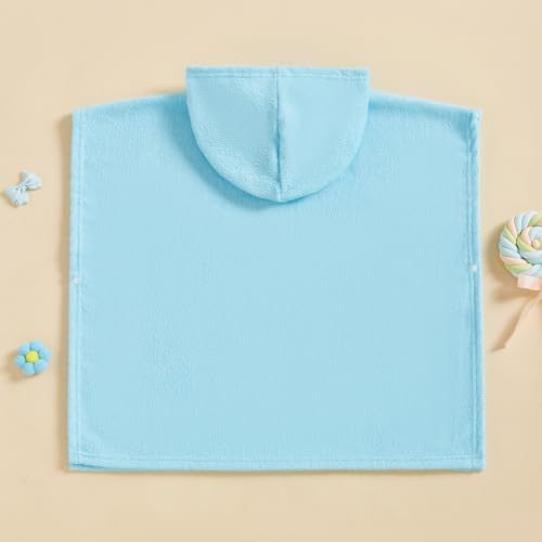 Image of woshilaocai Toddler Swim Coverup Boy Girl Terry Cloth Hooded Poncho | Baby Swimsuit Cover Up for Pool, Surf, Solid Color, Swimming Cover-ups for 1-8 Years Old Little Kids, Summer Beach Towel
