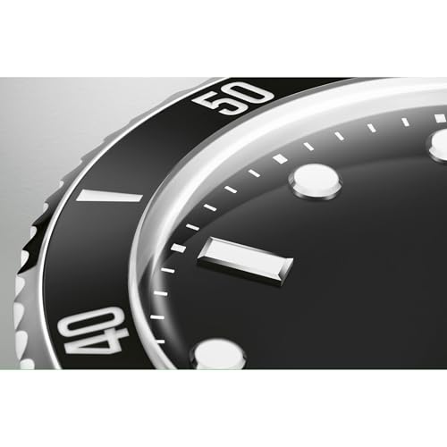 Oris Divers 39mm Men's Watch with Rubber Strap Automatic Divers Stainless Steel Bracelet Black Dial 01 733 7795 4054-Set, Black4