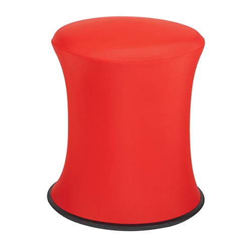 Image of Office Star Active Seating Adjustable 18-26 Inch Height and 360-Degree Wobble Design Stool with Non-Slip Base, Red