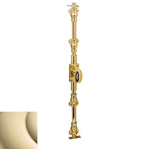 Baldwin 8106.CVR Ornamental Guide Cover for Cremone and Surface Bolts, Lifetime Polished Brass