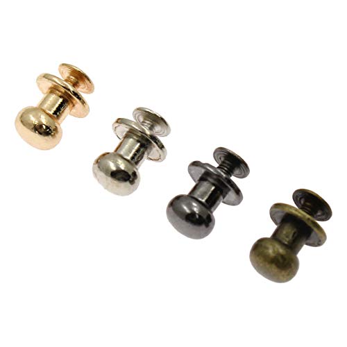 Kyuionty 60 Sets Chicago 8Mm Round Head Button Phillips Screw Stud Rivet, 4 Colors Leather Rivets Craft Belt For Diy Craft Leather Craft Repairs Decoration #TOP2