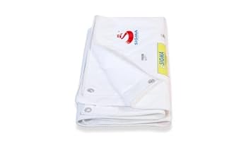 SIGMA (LABLE) 40FT X 36FT Tarpaulin Sheet Waterproof 170 GSM Heavy Duty Tirpal Tadpatri Tripal Tarpal Tharpai Thadika UV Treated Rain, Truck Pond Liner, Home Roof Shed Multipurpose Cover, White
