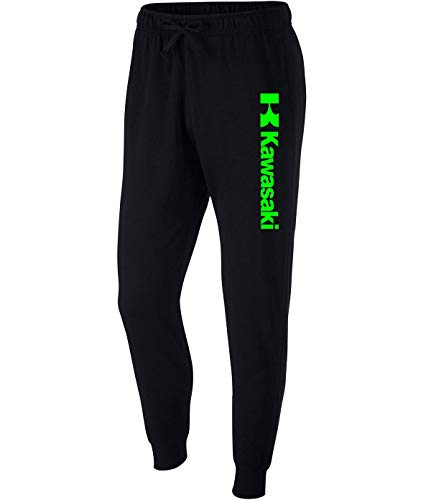 beidiyinger Men Kawasaki Racing Sport Ninja Bike JDM Motocross Running Jogger Mid Rise Closed Bottom Knit Sweatpants for Mens Black