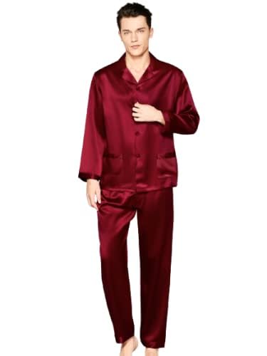 Men Red Full Sleeve Night Suit | Sleepwear | Relaxed Fit | Satin Night Suit | Trendy | Nightwear-picture-12