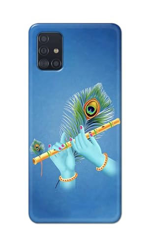 Image of PRINTFIDAA Printed Hard Back Cover Case for Samsung Galaxy M31s Back Cover (Flute in Krishna Hands) -112