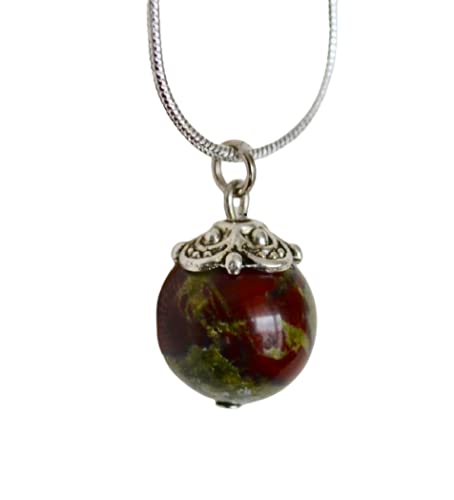 Bloodstone Choker - Silver Bloodstone - Bloodstone Crystal Choker - Dainty Bloodstone Necklace - Delicate Bloodstone Necklace - Love Stone