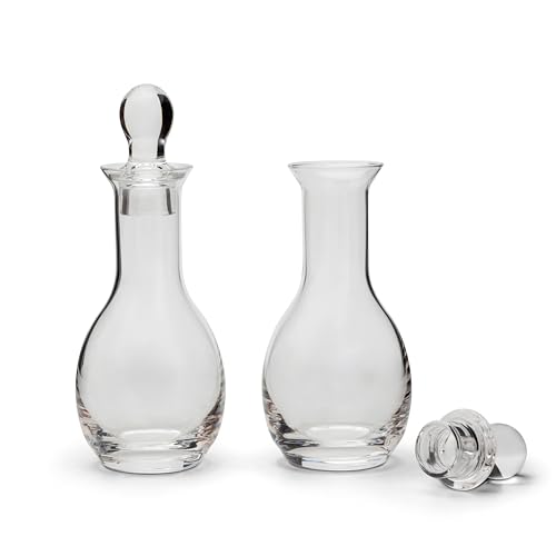 mediatrades DUETTO, 2-tlg. Set, Öl-Essig-Karaffe, Glas, Essig Öl Flasche, Design, von RCR -Italien, Kristallglas, formschön, Qualitätsprodukt - im Geschenkset