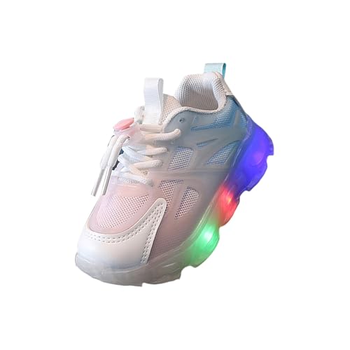 Little Boys Girls Light Up Shoes Breathable Lightweight Comfy Soft Running Tennis Sneakers for High Shoes for Boys