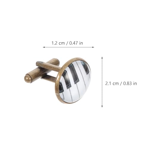 Mancuernillas patrón piano para camisa de hombre miniatura 2