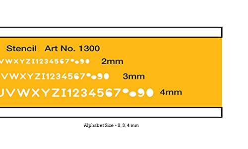 Liquidraw Lettering Stencils for Crafts English Stencil Alphabet Number Drawing Drafting Template, Combo Set of 2mm, 3mm & 4mm - Image 2
