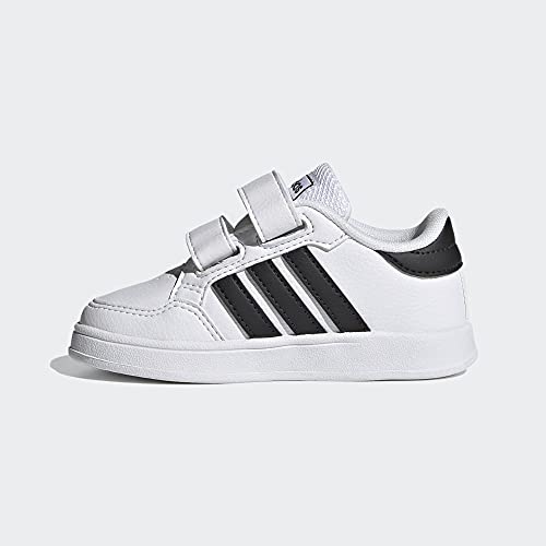 Baskets adidas Breaknet junior blanches et noires ADD1896 en caoutchouc