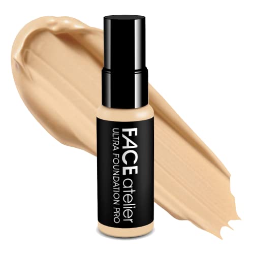 Face Atelier Full Coverage Foundation - Streakless Hydrating Liquid Makeup Foundation, Long Lasting, Non Toxic Silicone Based, Moisture, Heat, And Oil Resistant, Vegan, 0.68 Fl Oz / 20 Ml - 3 - Wheat Pro #TOP3