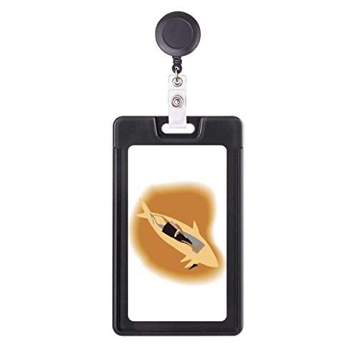 Porte-badge rétractable poisson abstrait pour carte
