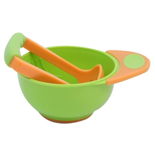 Monwssoe Baby Food Maker, Manual Baby Food Processor with Soft-Grip Handle, Non-Slip Base for Easy Purees, Mashed Potatoes & More (Green)