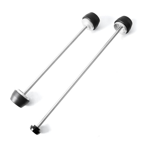 Sturzbügel Für Aprilia RSV4 RF RR APRC Für Tuono V4 1100 Für Werks Vorder Hinterrad Achsen Gabel Crash Slider Motorradzubehör(Schwarz vorne und hinten)