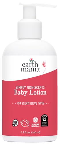 Earth Mama Angel Baby Natural Non-Scents Lotion, 8 Fluid Ounce