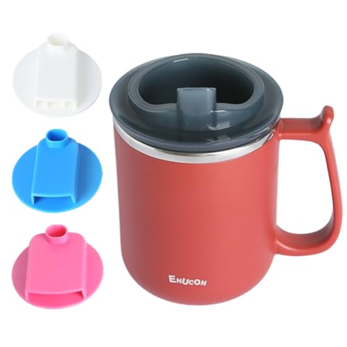 EHUCONELDEX Dysphagia Regulating Drinking Cup for Swallowing Difficulty Adults with 5cc 10cc 15cc Sip Options Limited Slow Flow Cup for Choke Prevention (Red)