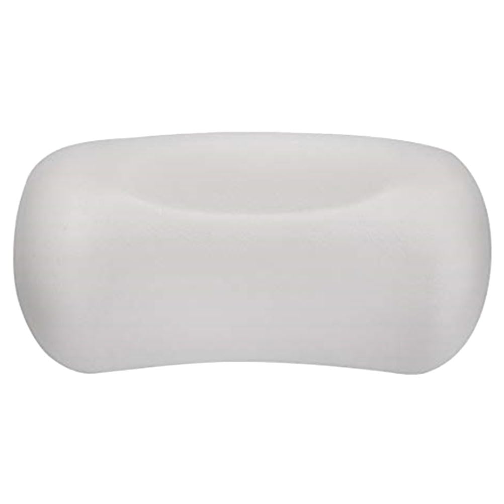 Coussin de Bain à Ventouse Blanc en PU pour Tête et Cou, Baignoire