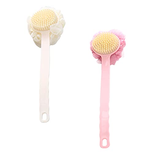 Healifty 2 pcs bath body brush long handle back scrubber shower e…