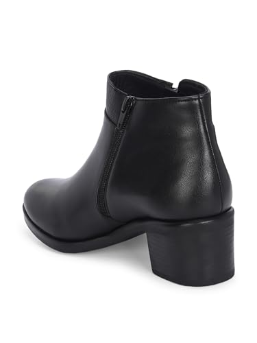 Image of Delize Brown women Mid Heel derby Boots 67123