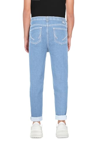 Image of Allen Solly Boys' Skinny Fit Jeans | Slim Denim Pants | Comfortable All-Day Feel | School & Casual Wear