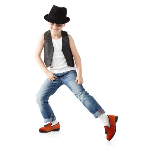 Image of Meijiana Boys' Formal Dress Slip-On Loafers - Tuxedo Shoe for Baby Dress Shoes
