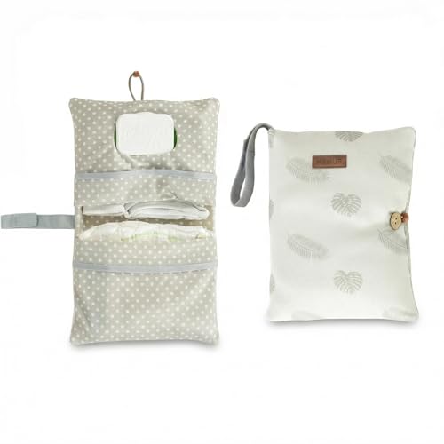 HAMUR Baby Diaper Bag Organizer – Travel-Friendly, Compact & Foldable | Stroller Pouch for Newborn Essentials – Must-Have for Boys & Girls (Leaves)