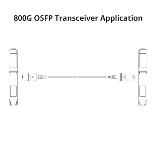 Image of 10Gtek OSFP 800G Finned-top MMA4Z00-NS (50m), Compatible for NVIDIA, Twin Port 2x400G multimode transceiver, up to 50-Meter@ OM4 MMF, MPO-12 /APC Interface
