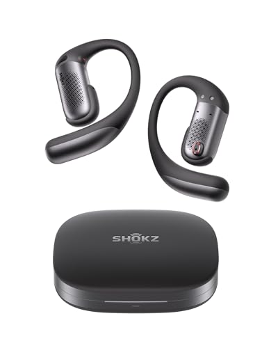 SHOKZ OpenFit Pro Open-Ear True Wireless Earbuds with Open-Ear Noise Reduction, Optimised for Dolby Atmos, Deep Bass, 50H Playtime, AI-Powered Clear Calls for Work, Sport, Bluetooth 6.1, IP55, Black