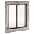 PlexiDor Performance Pet Doors for Dogs and Cats - Door Mount Dog Door with Lock and Key - Silver, Medium Sizes