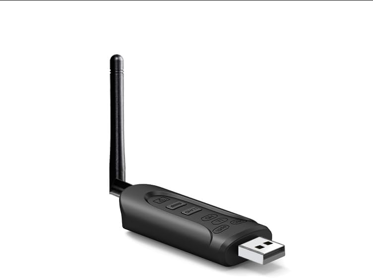 USB Bluetooth 5.3 Dongle Adapter for Phone PC TV Headphone Car Speaker, Wireless Audio Transmitter Stereo APTX HD 3.5mm AUX Dongle Antenna