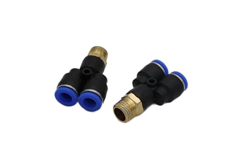 Atornillado neumático en Y múltiple 1/4' - 8 mm IQS conector en Y pieza en T de aire comprimido
