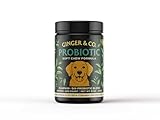 Ginger & Co. Digestive Support Chews for Dogs with Probiotics and Pumpkin, 120 Count, Daily Wellness Supplement for Sensitive Stomachs