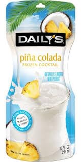 Daily's Strawberry Daiquiri Frozen Cocktail Pouch, 10 fl oz, Ready to Drink, No Blender Needed (bahama mama)