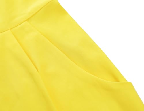Image of MUXXN Women's Midi Pencil 1950s Vintage Cocktail 3 /4 Sleeve Tie Neck Bodycon Mid-Calf Dress with Pockets