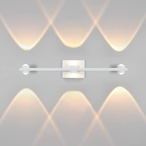 ZMH LED Wall Light Indoor Wall Lamp White - 7 W Modern Living Room Wall Lighting Hallway 3000 K Warm White Up Down Wall Light Metal Wall Decoration Night Lamp for Bedroom Dining Room Stairs Cover
