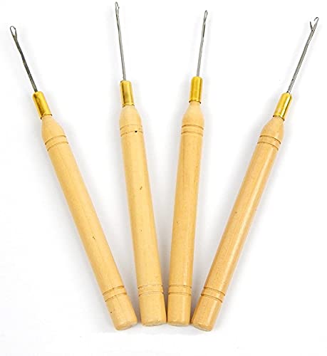 4 Latch Hook Crochet Needles/microneedle for Hair Extension, feather and Dread Maintenance Installation