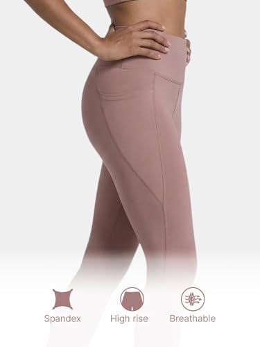 Image of Enamor High Rise 7 /8th Length Adjustable Drawstring Workout Leggings for Women - Hugged Fit, Quick Dry, Antimicrobial - A605